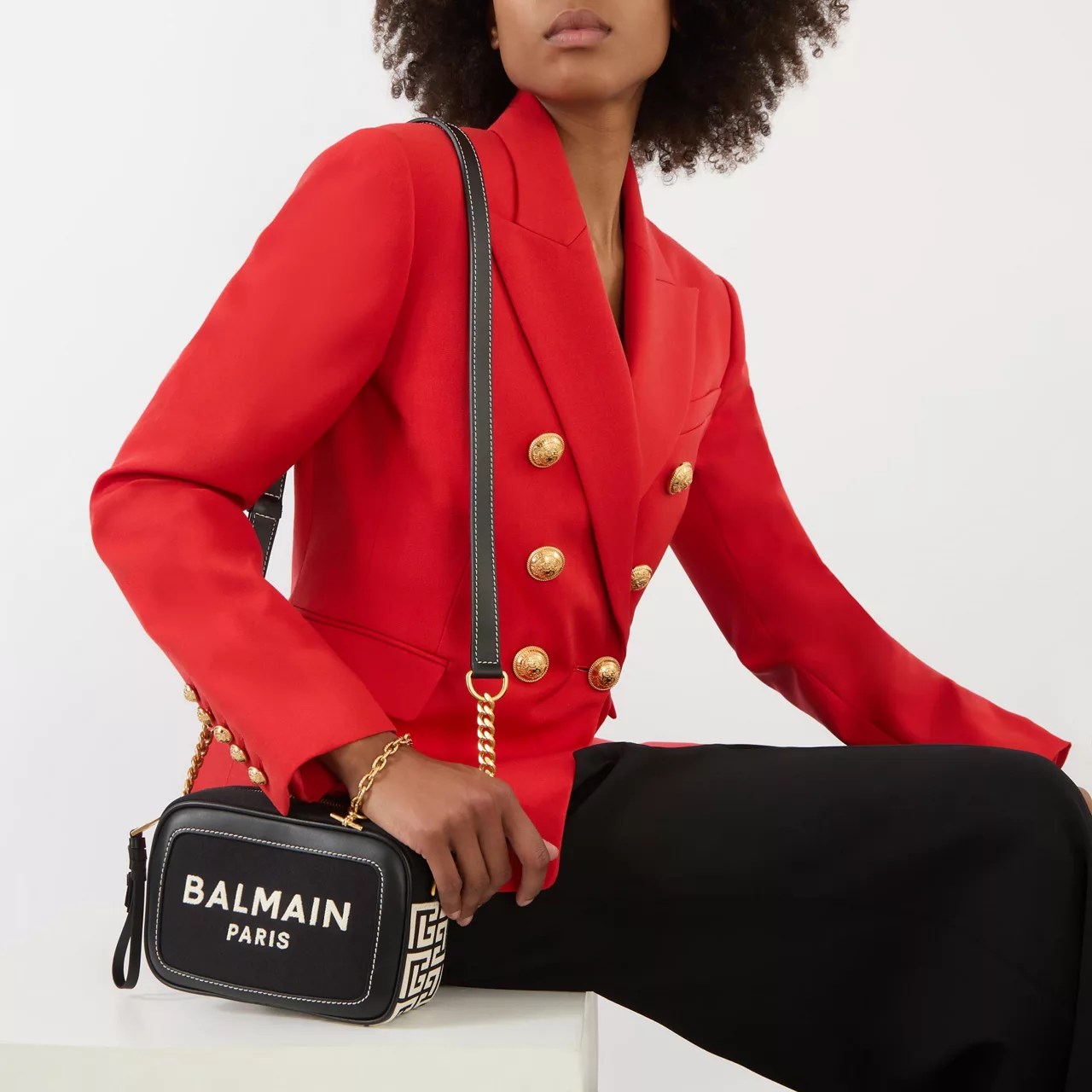 BALMAIN BArmy Camera Crossbody Bag