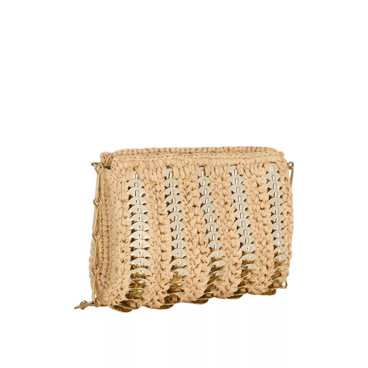 RABANNE 1969 Mini Raffia Shoulder Bag