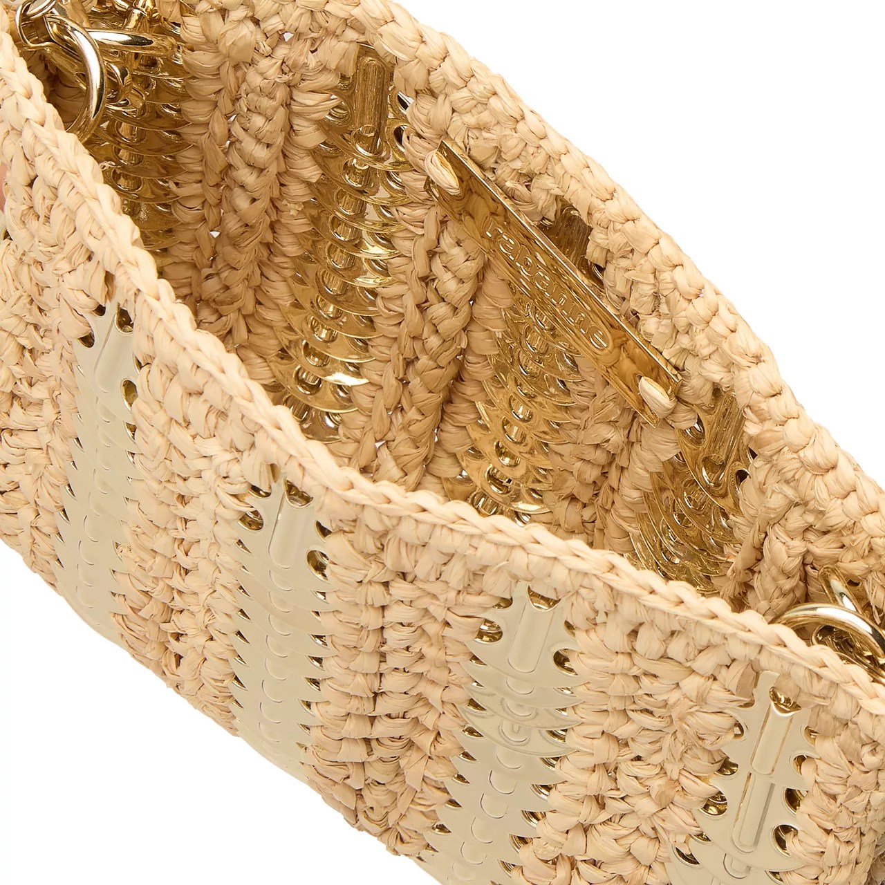 RABANNE 1969 Mini Raffia Shoulder Bag