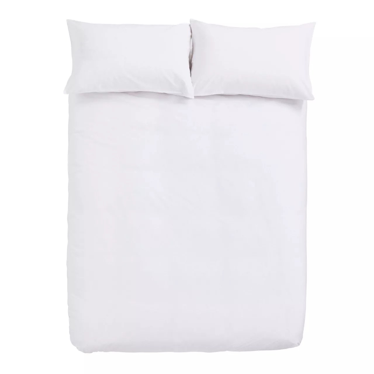 Cotton Sateen Stripe Duvet Set White