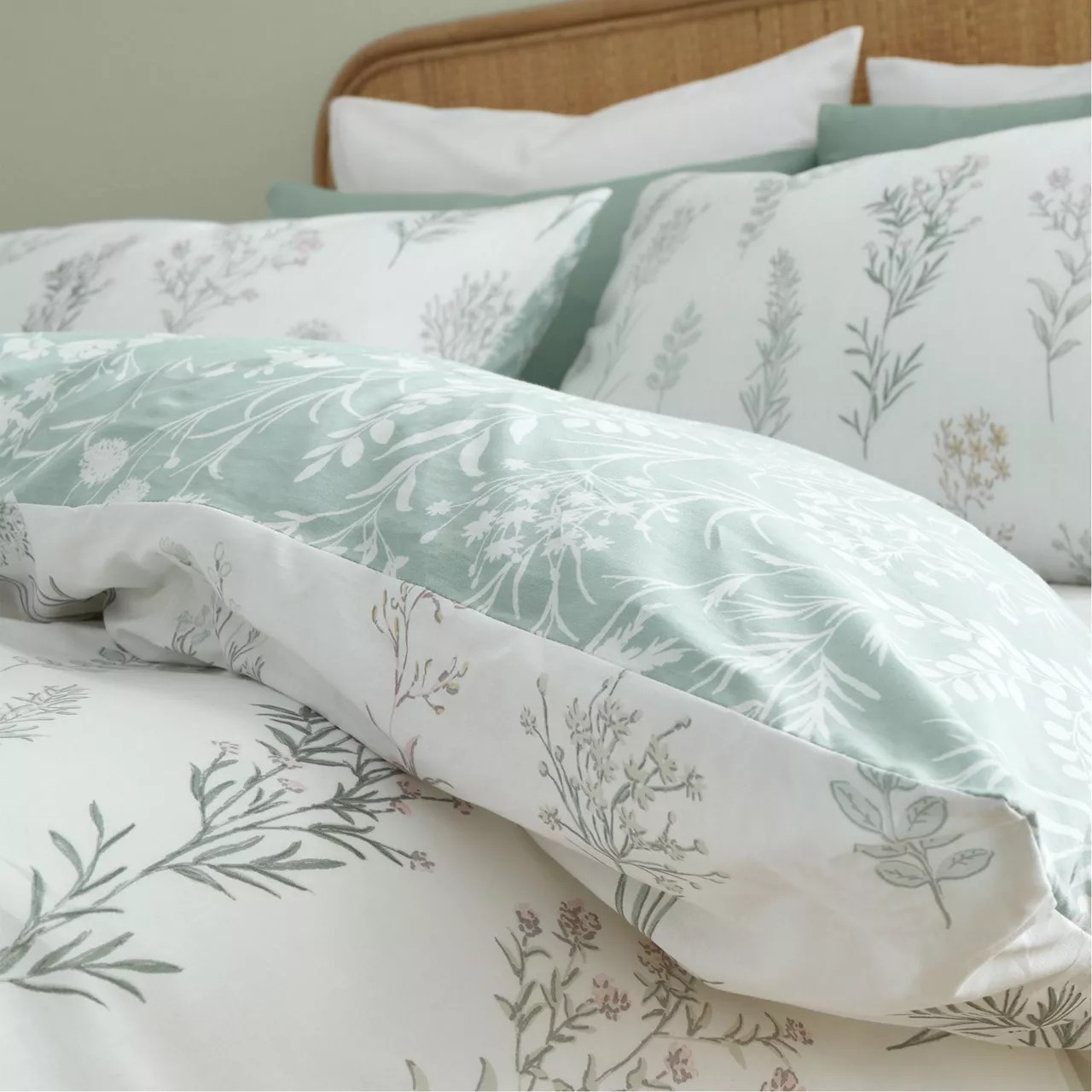Wild Flowers Duvet Set Green