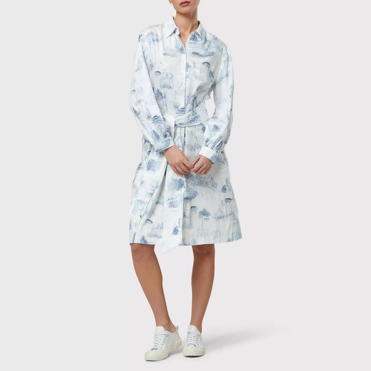 Odette Toile de Jouy Shirt Dress