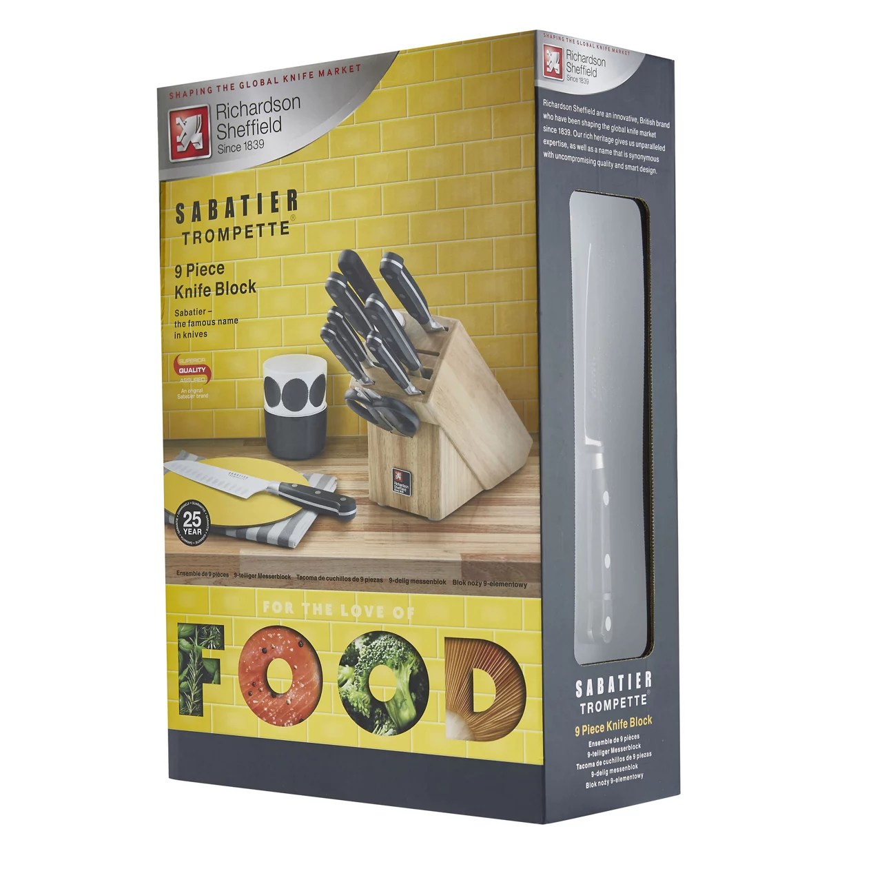 RICHARDSON Sabatier Trompette 9Piece Knife Block Set