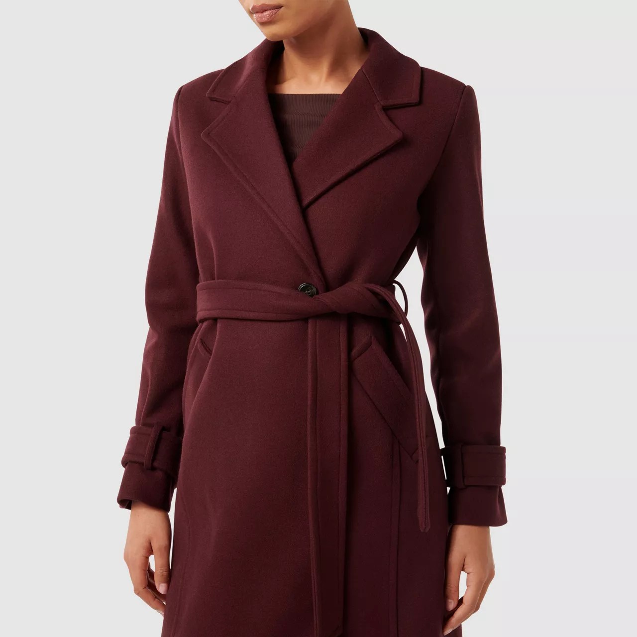FOREVER NEW Bella Belted Wrap Coat