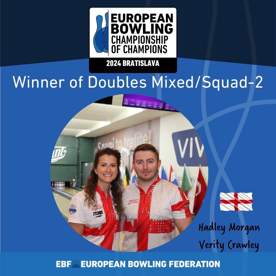 Hadley & Verity are ‘twotime’ consecutive winners of the Mixed Doubles