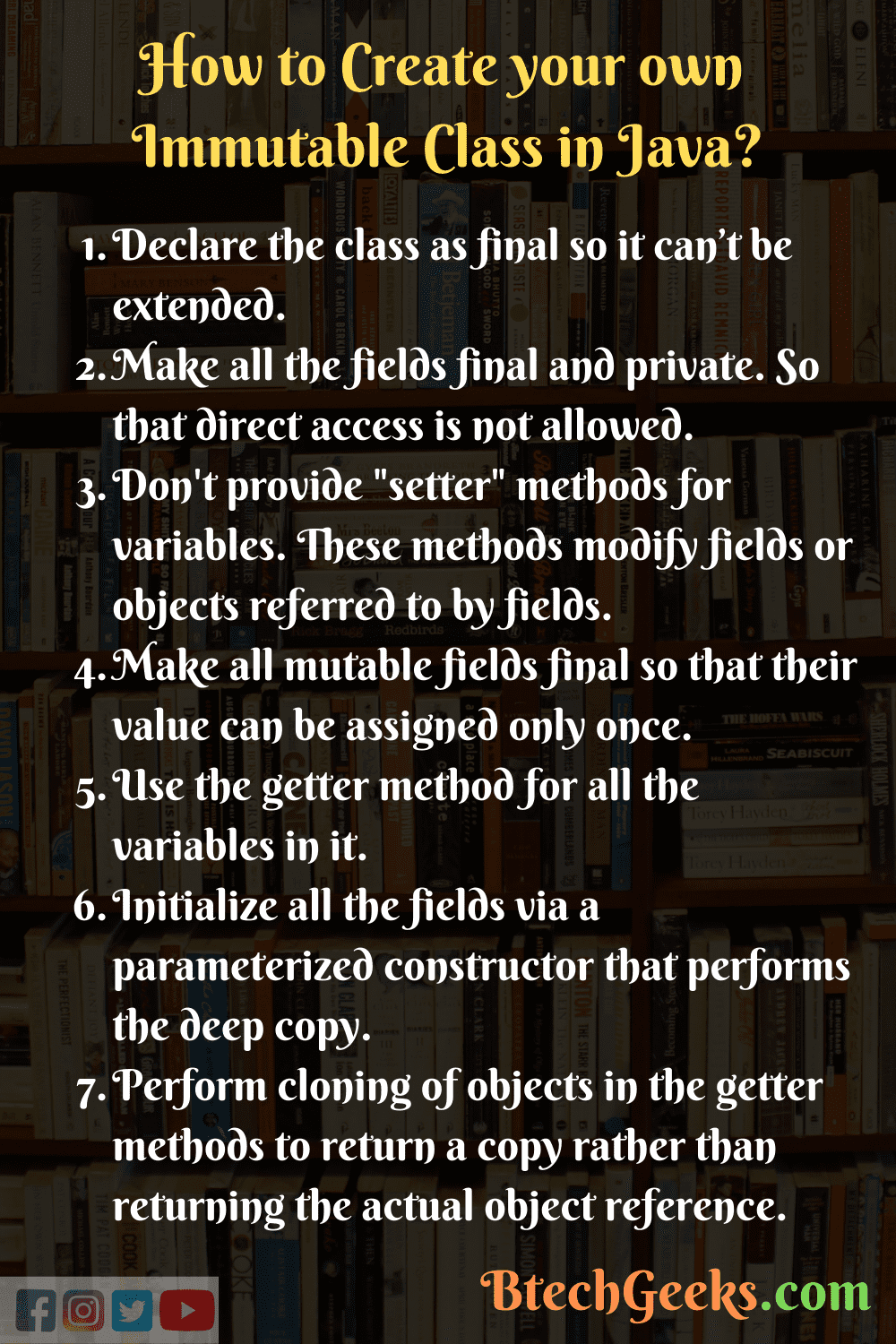 Immutable definition java How We Can Create our Own Immutable Class