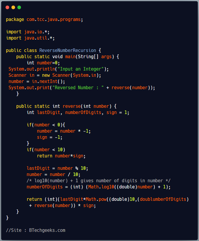 Reverse a number in java Java Program to Reverse a Number using