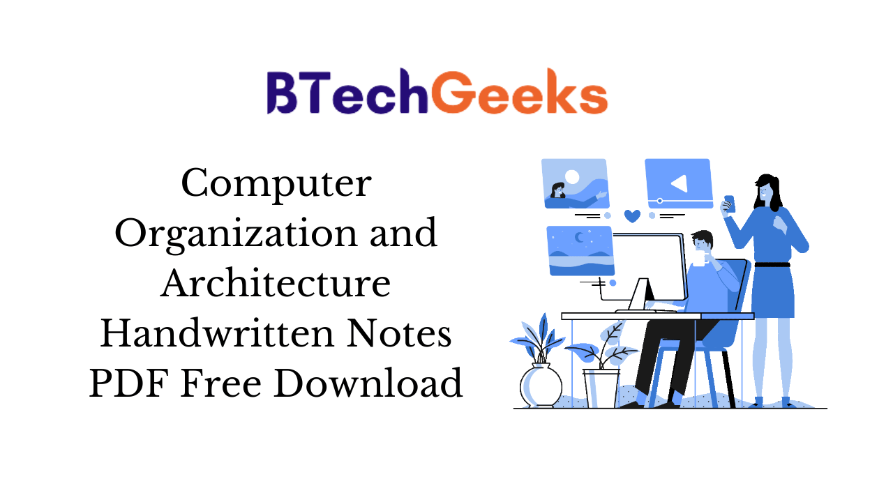 Computer Organization and Architecture Handwritten Notes PDF Free