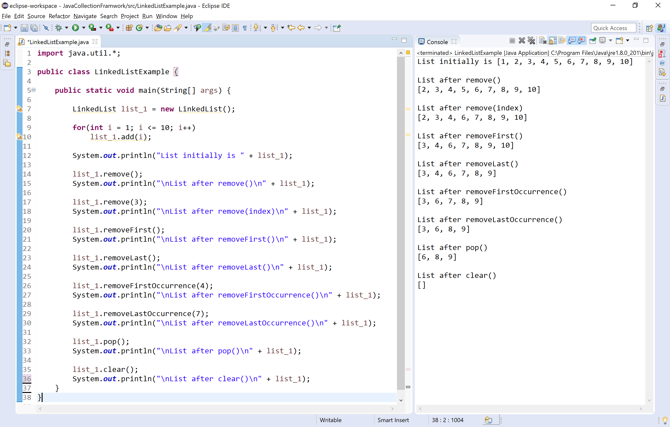 Java Tutorials LinkedList Class Collection Framework