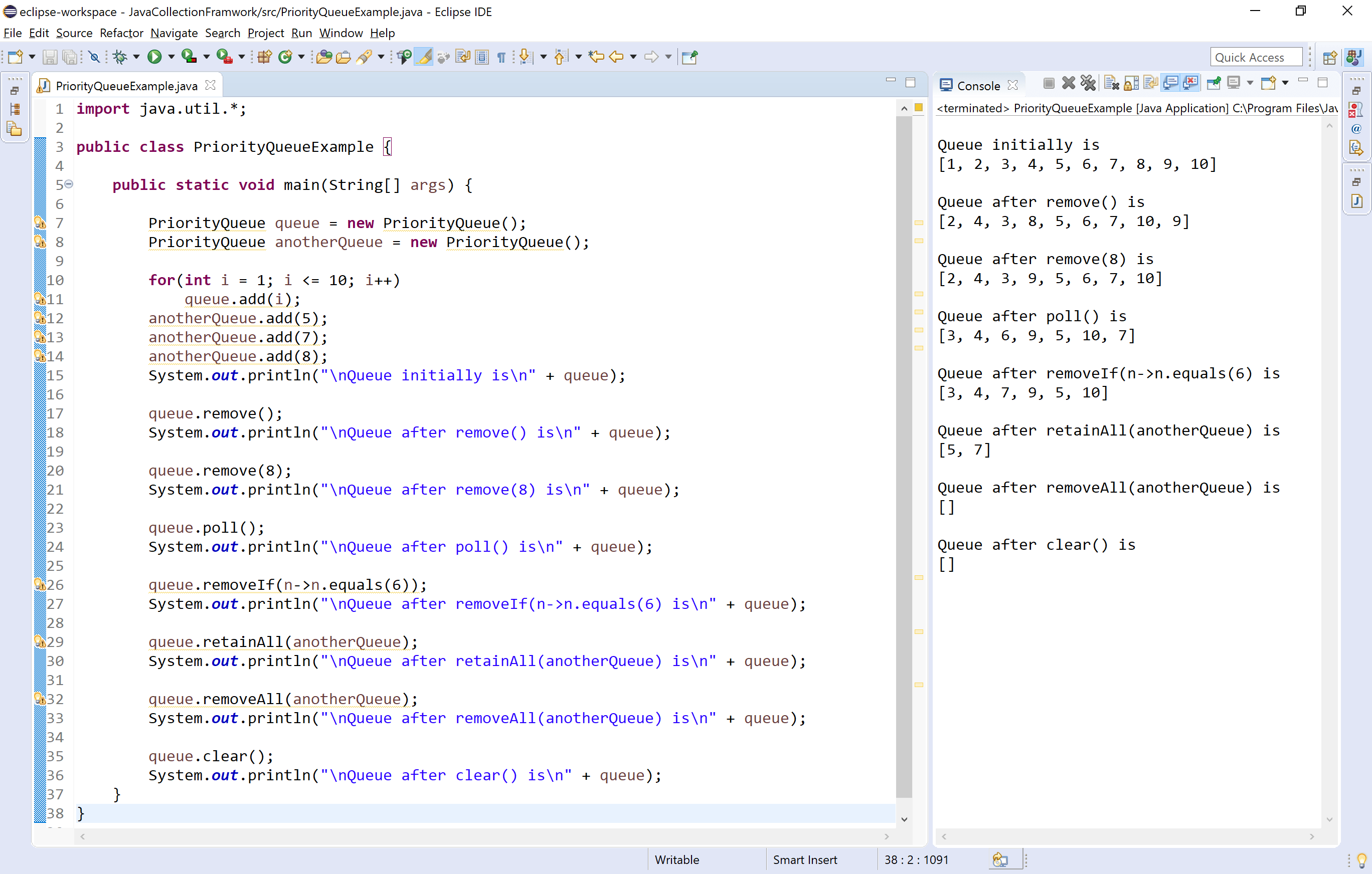 Java Tutorials PriorityQueue Class Collection Framework