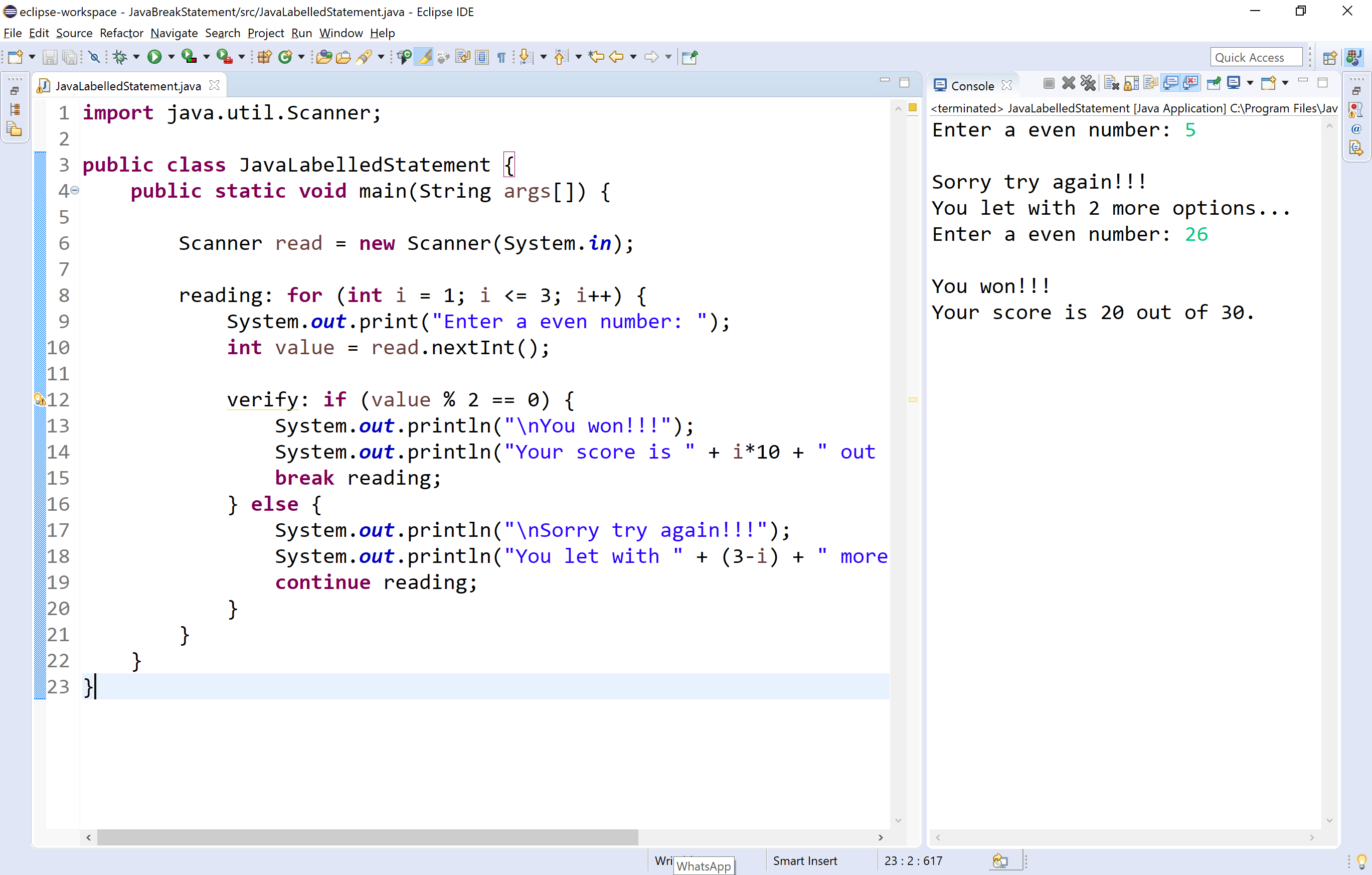 Java Tutorials jump Statements Labelled break and continue return