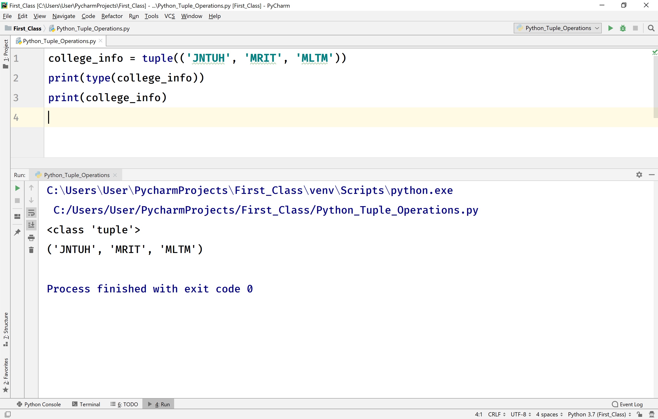 Python Tutorials Tuple data structure data types