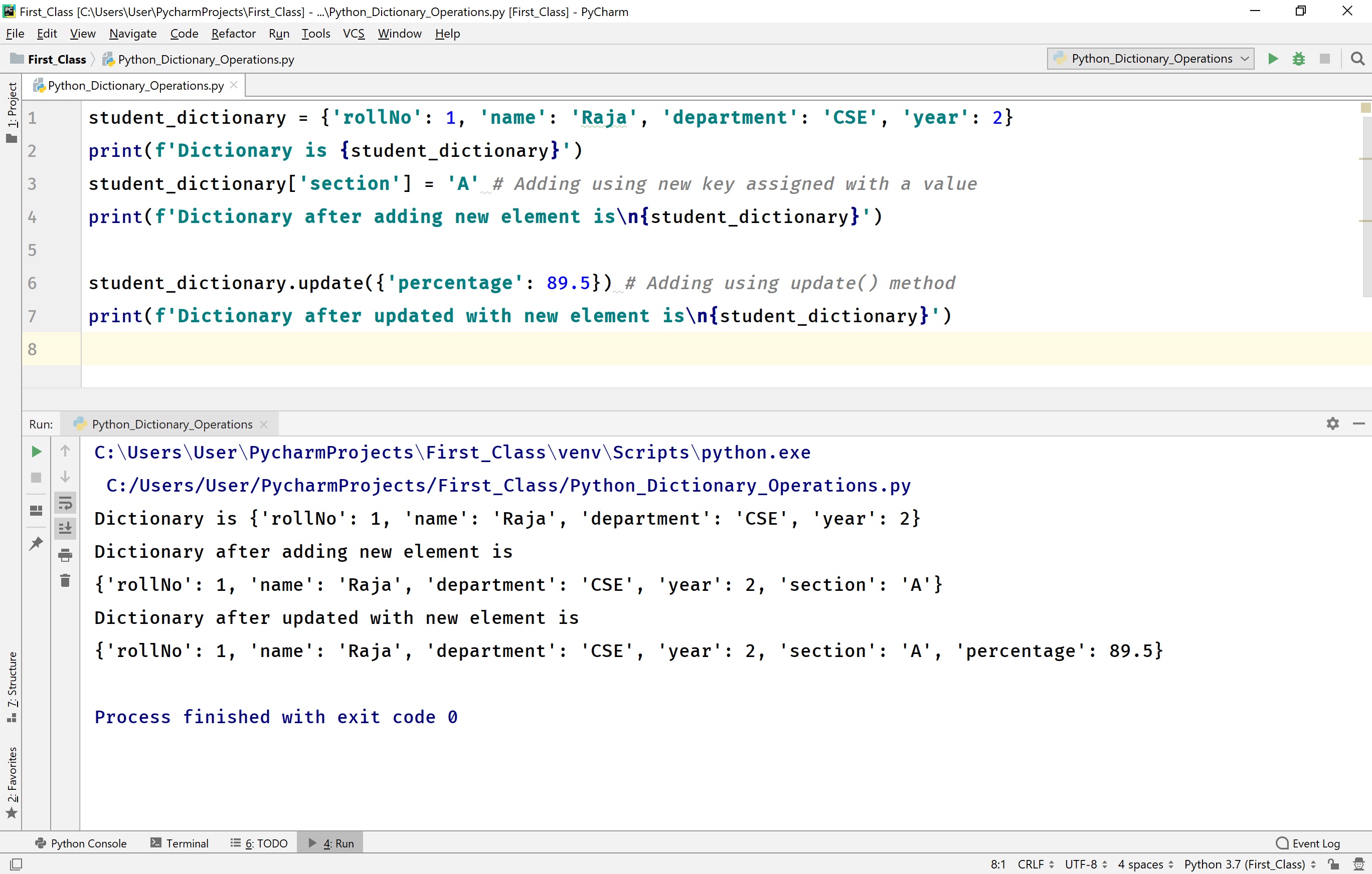 Python Tutorials Dictionary data structure Data types