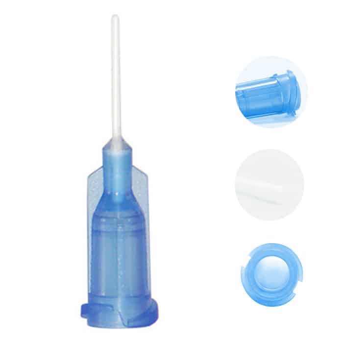 Flexible Dispensing Tip, 22 Gauge, Blue, 25.4mm (1″)