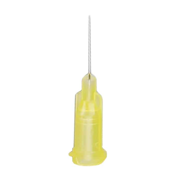 Blunt Dispensing Needle, 32 Gauge, Yellow, 6.35mm (1/4″)