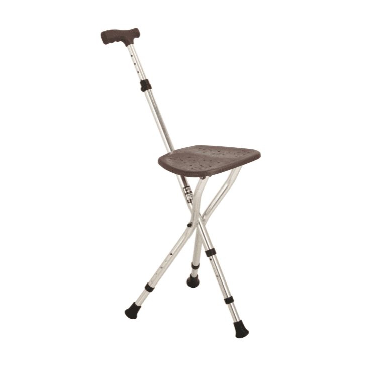 Walking Stick Chair Combo, Folding Cane Seat, Ergonomic Handle