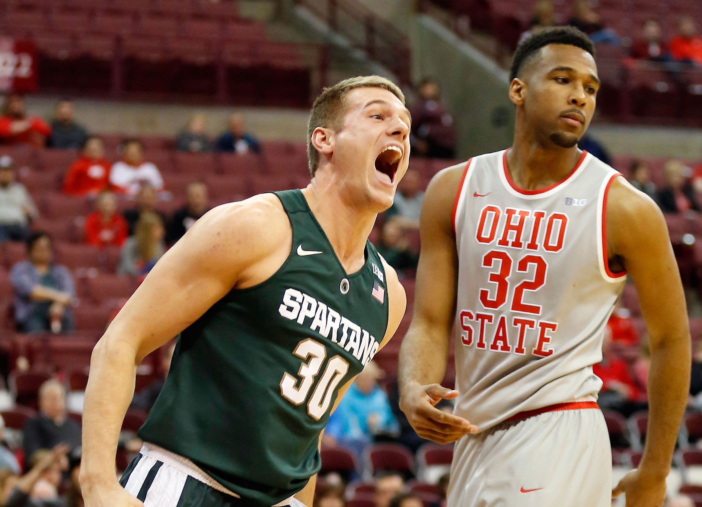 Michigan State's Matt Van Dyk throws down incredible dunk Big Ten Network