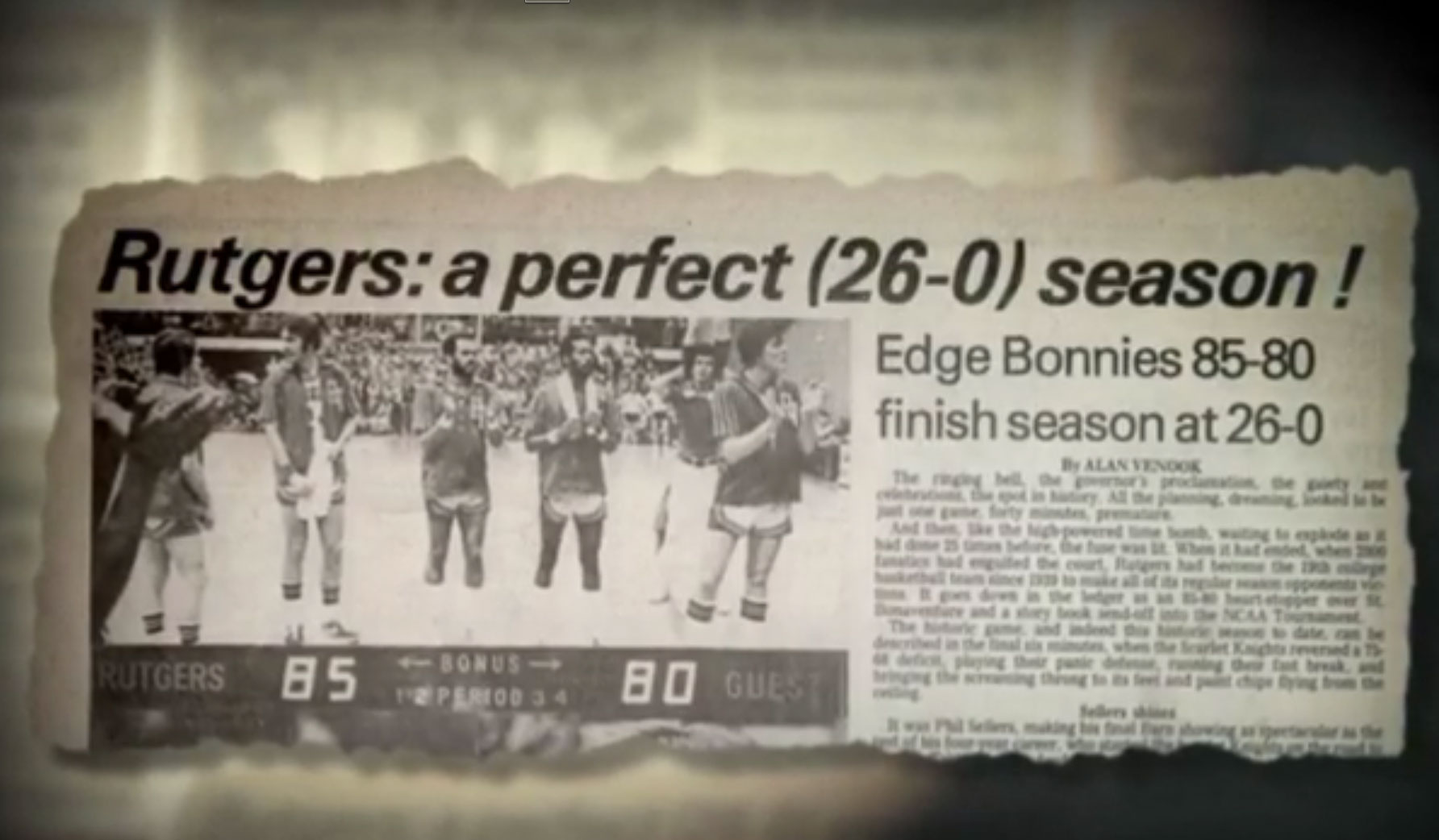 'Big Ten Elite' on 1976 Rutgers basketball spotlights team that time