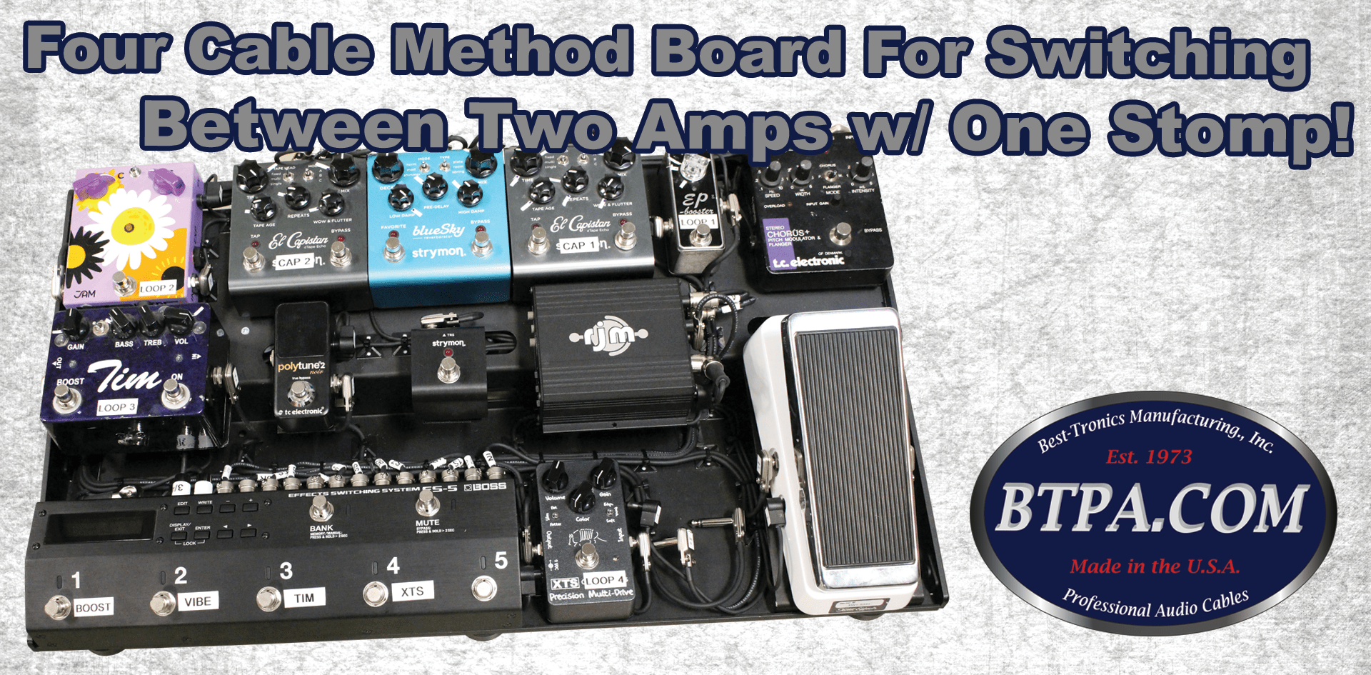 BestTronics Mfg., Inc. > Switching a 4 Cable Method Rig between Two Amps
