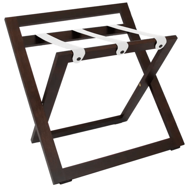 Hotel Luggage Rack with Backstand Solid Beech Wood