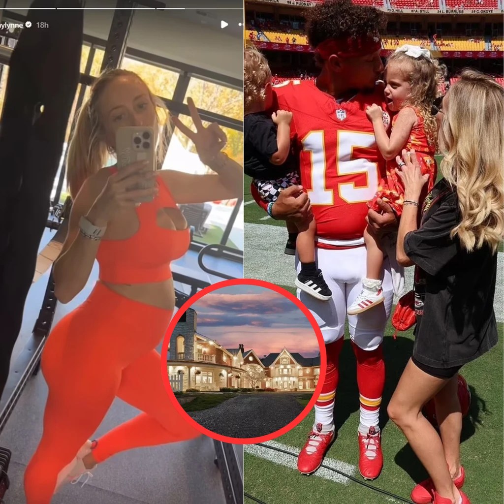 Brittany Mahomes shows off her growing baby bump for gym workout in
