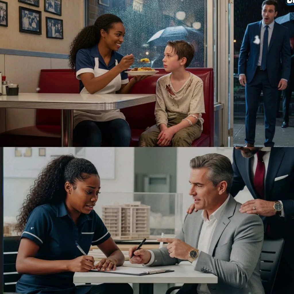 Waitress Shows Kindness to Hungry Boy—Unaware His Father Is a