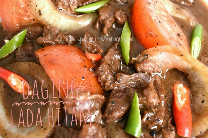 Daging Masak Lada Hitam (Black Pepper) - Buat Orang Lapo