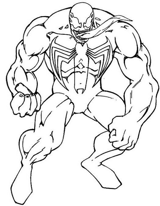 Venom Among Us Coloring Pages