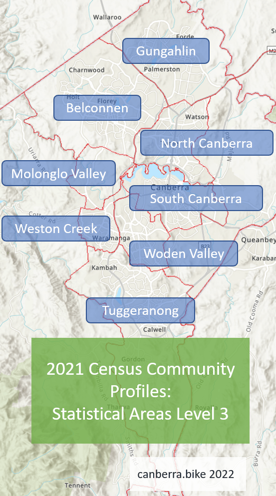 ACT population 454,499 ABS Census 2021 canberra.bike