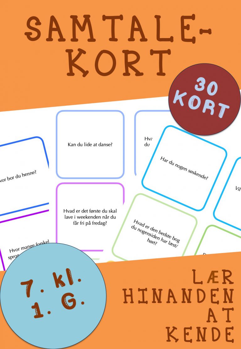 Samtalekort Lær hinanden (bedre) at kende! Bubbleminds