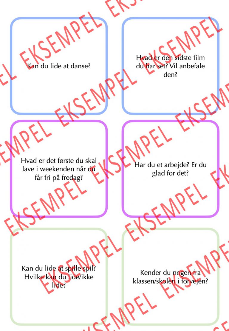 Samtalekort Lær hinanden (bedre) at kende! Bubbleminds