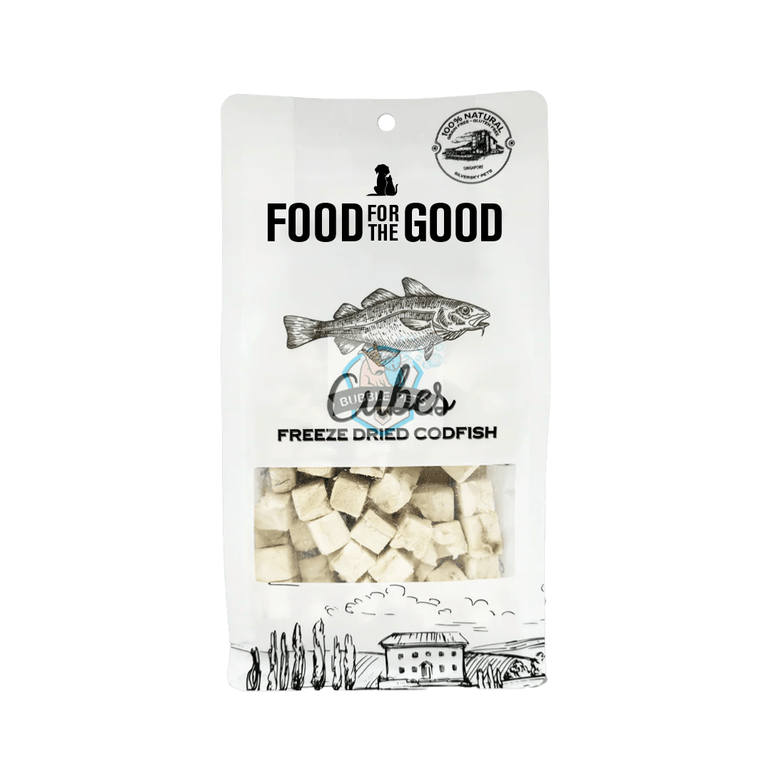 Food For The Good Freeze Dried Cod Fish Cubes Cat & Dog Treats