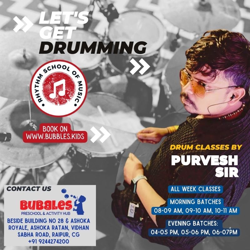 Learn Drums Music Classes Bubbles