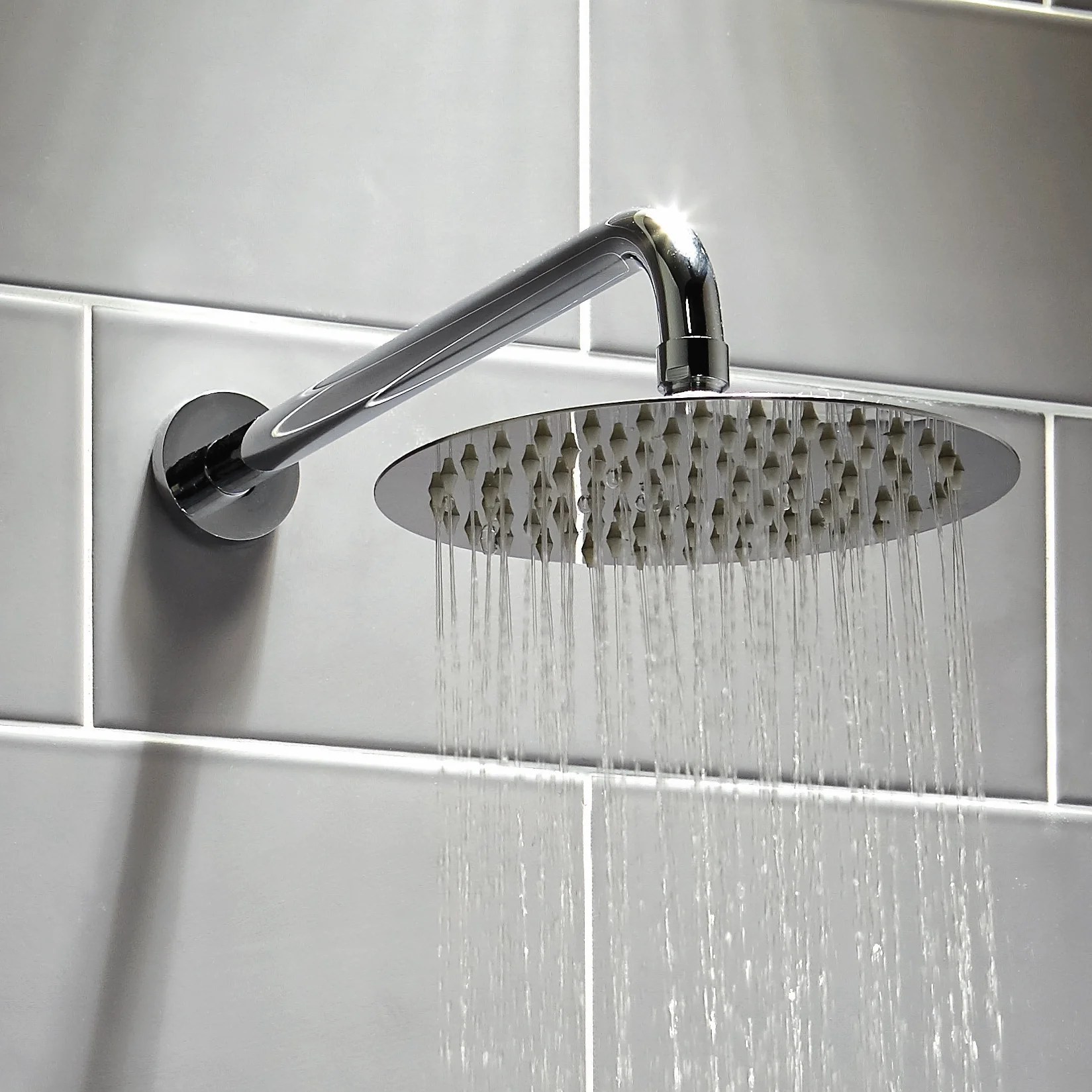 Round Stainless Steel Shower Head Bubbles Showers and Bathrooms