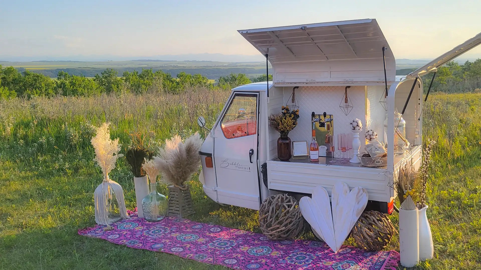 Gallery Bubbles and Brews Cart Serving Prosecco on Tap and Wheels