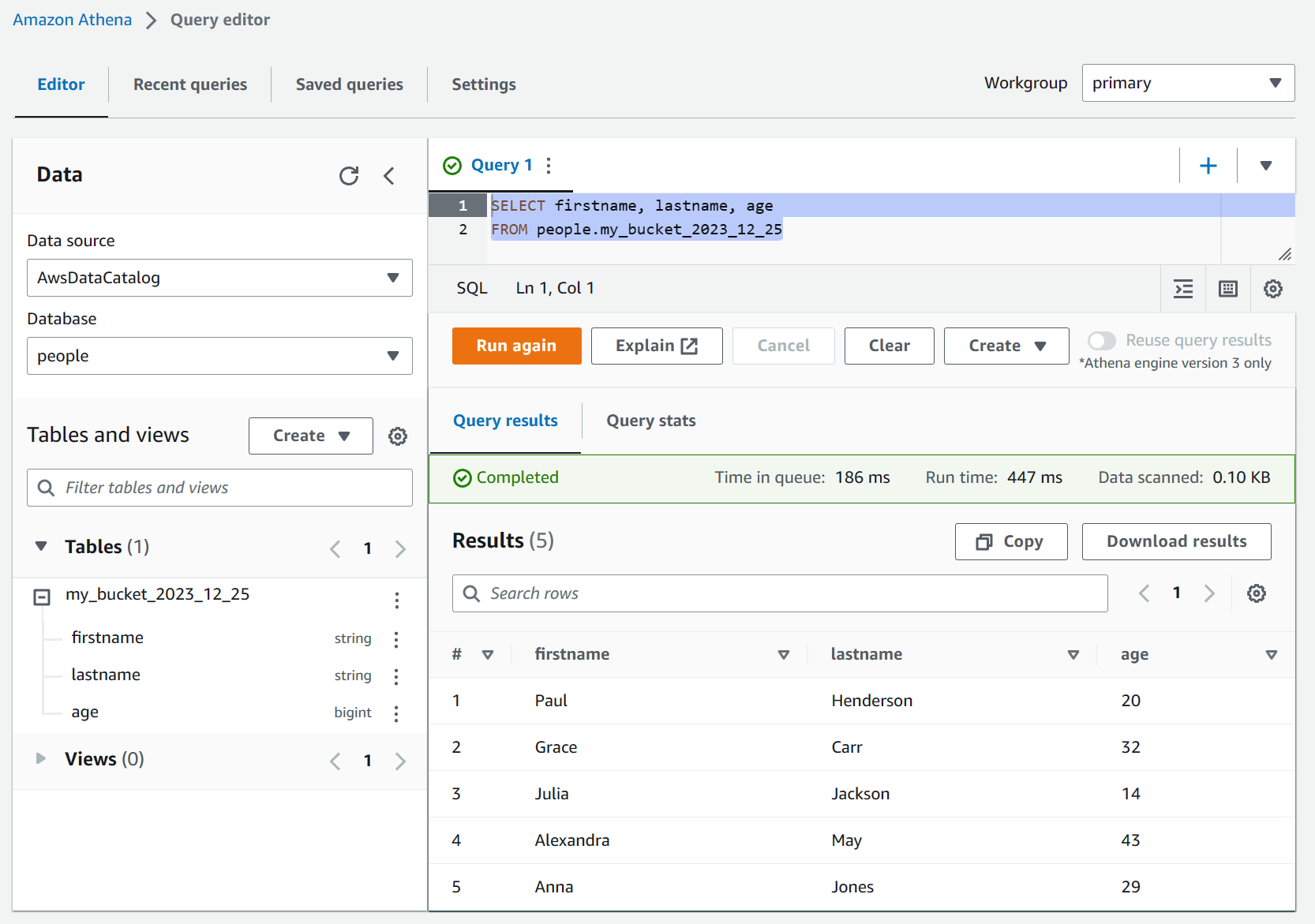 [AWS Lab] Analytics S3, Glue, Athena Scriptorium