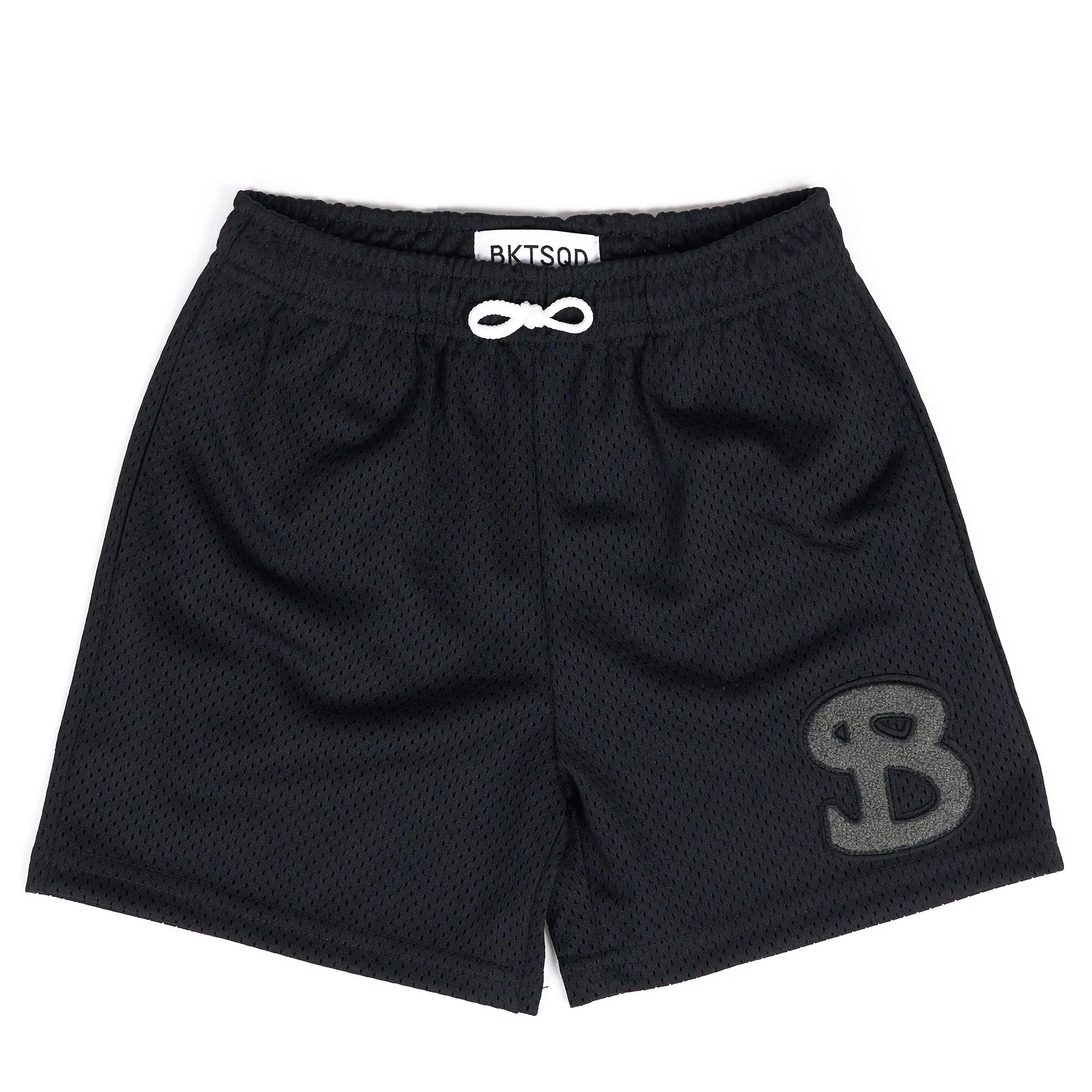 CLASSIC CHENILLE YOUTH SHORTS BLACK BUCKETSQUAD