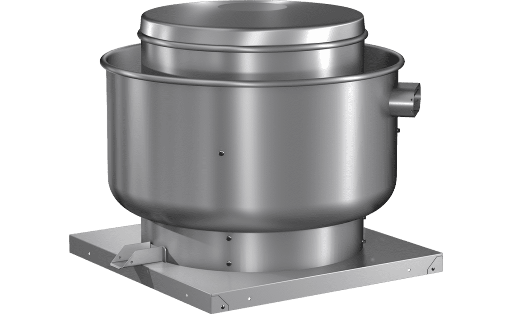 CUBE140 Centrifgual Upblast Exhaust Fan, Belt Drive, 3/4 HP, 115V 1PH