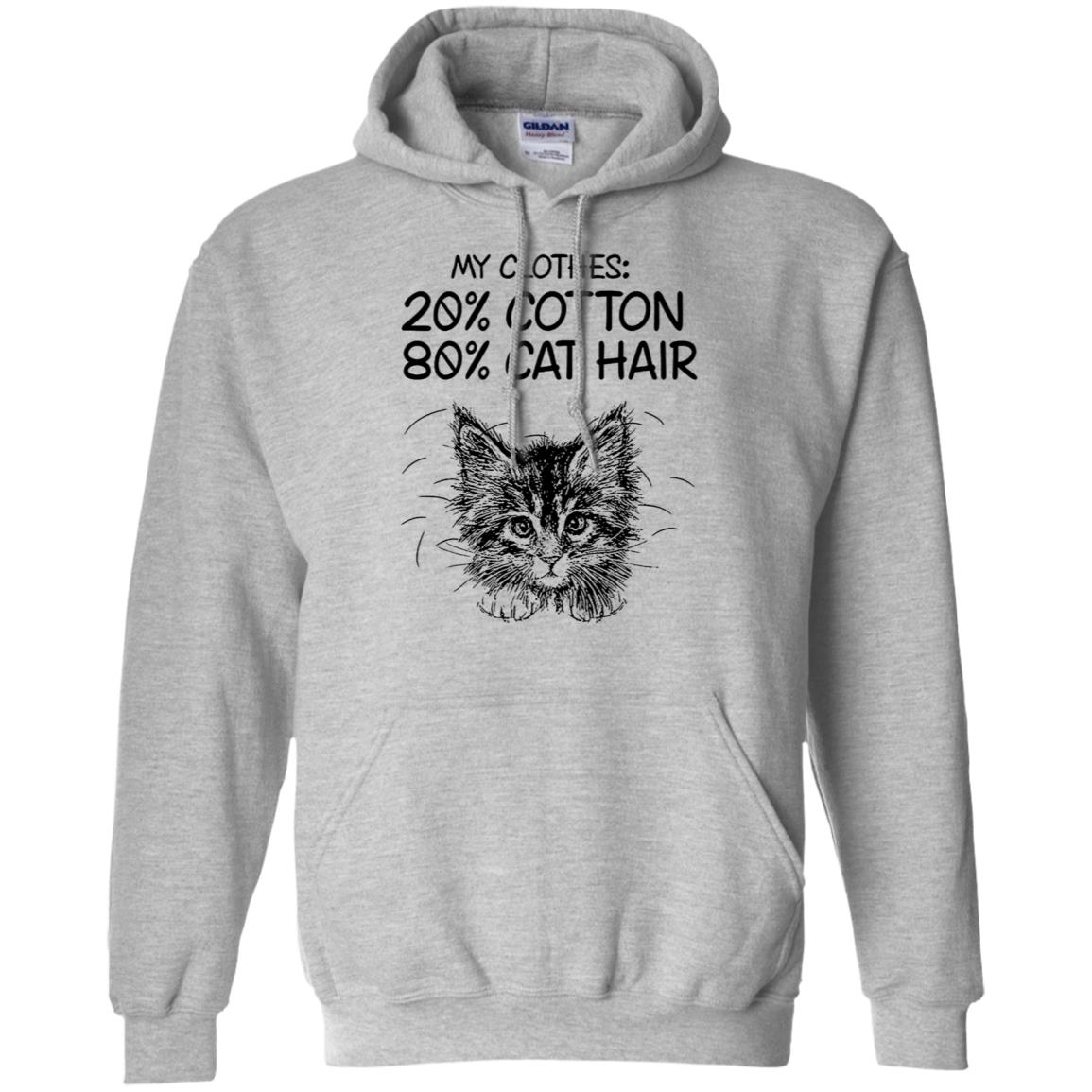 My Clothes 20 Cotton 80 Cat Hair Shirt, hoodie, long sleeve