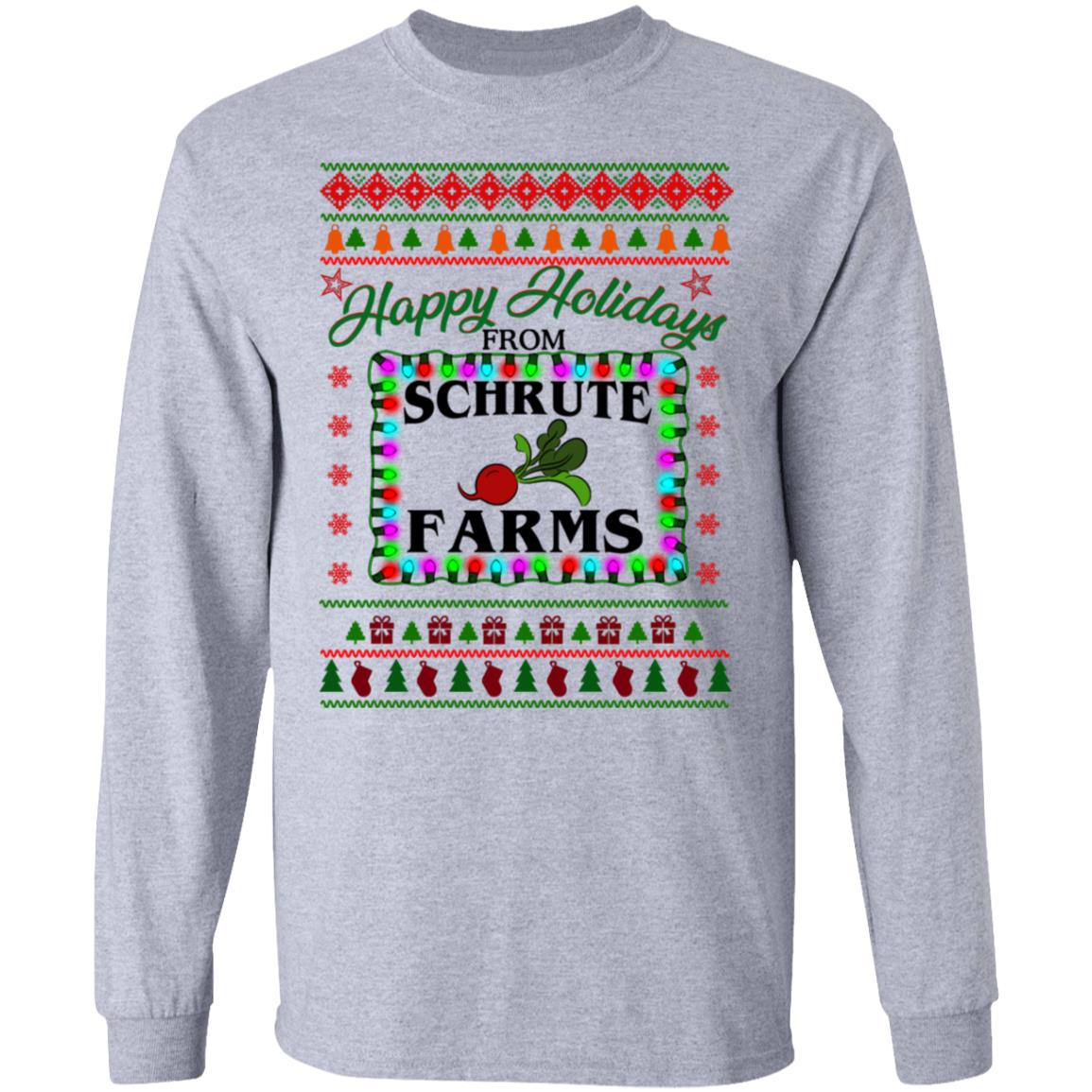 Happy holidays from Schrute farms Christmas sweatshirt, tshirt, hoodie