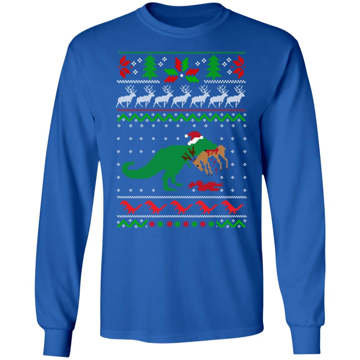 Dinosaur Ugly Christmas sweater, hoodie, long sleeve, ladies tee