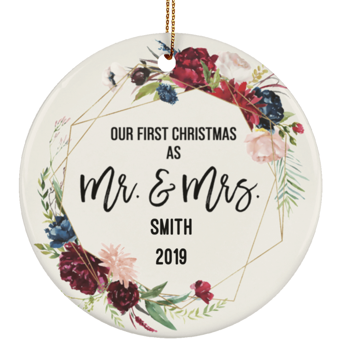 Personalized First Married Christmas Ornaments Personalized Our First Christmas Married Ornament