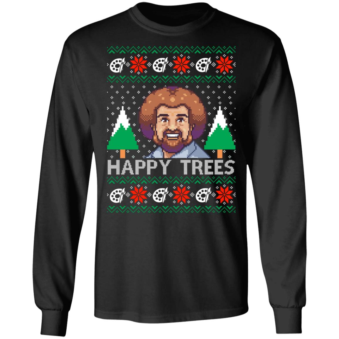 Bob Ross Christmas sweater, hoodie, long sleeve