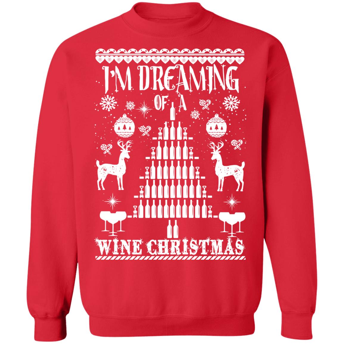 I'm Dreaming of a Wine Christmas ugly sweater