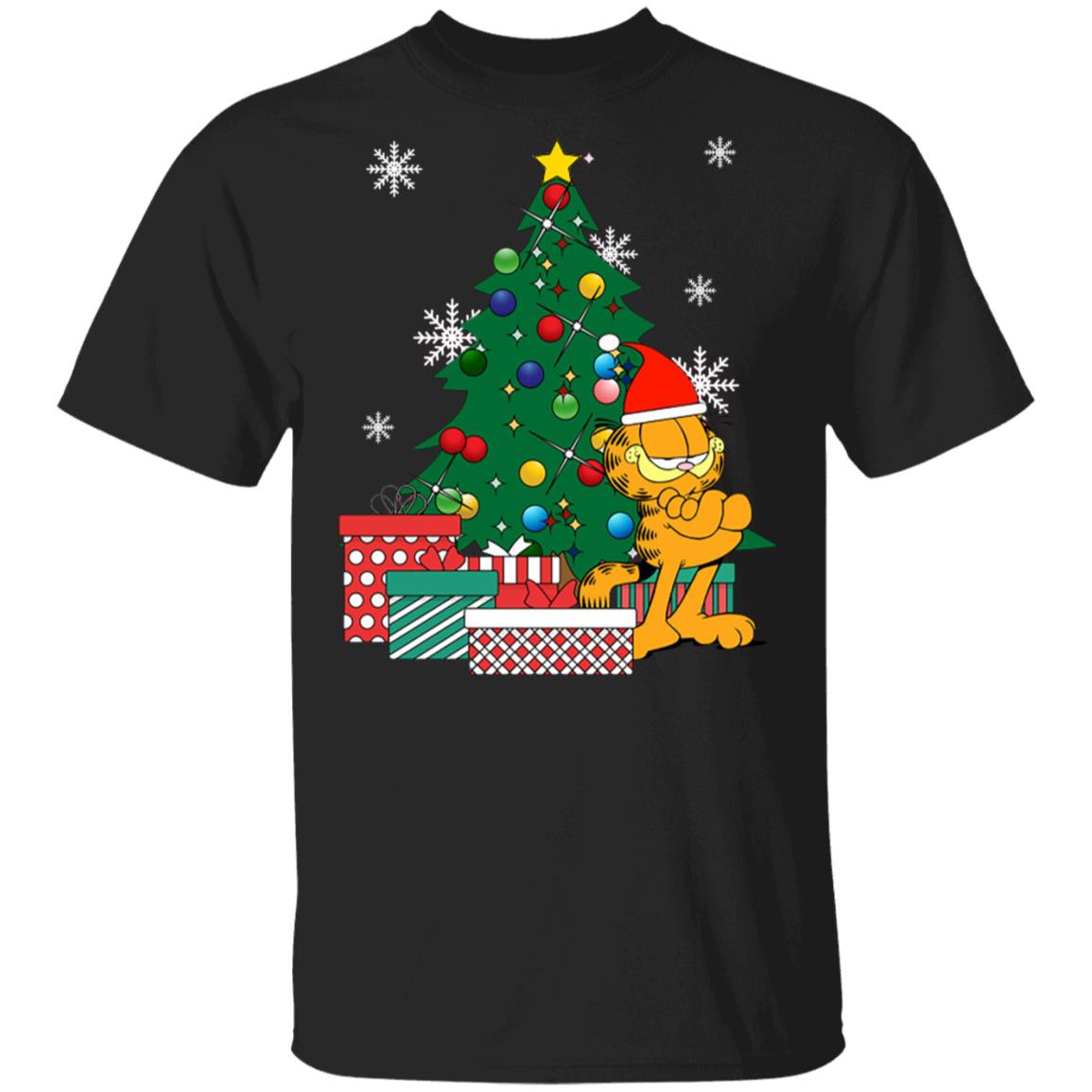 Garfield Around The Christmas Tree sweatshirt, hoodie, tshirt
