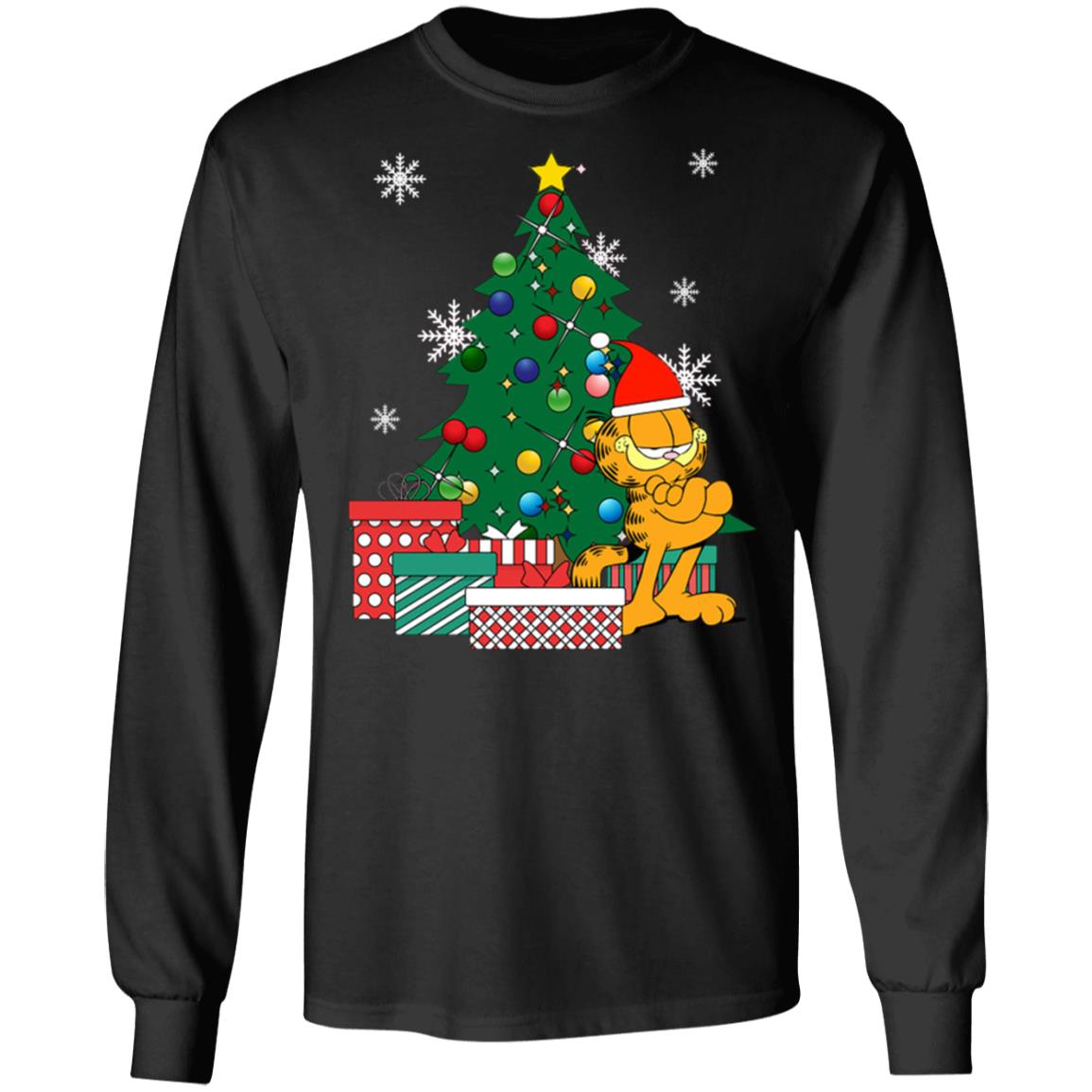 Garfield Around The Christmas Tree sweatshirt, hoodie, tshirt