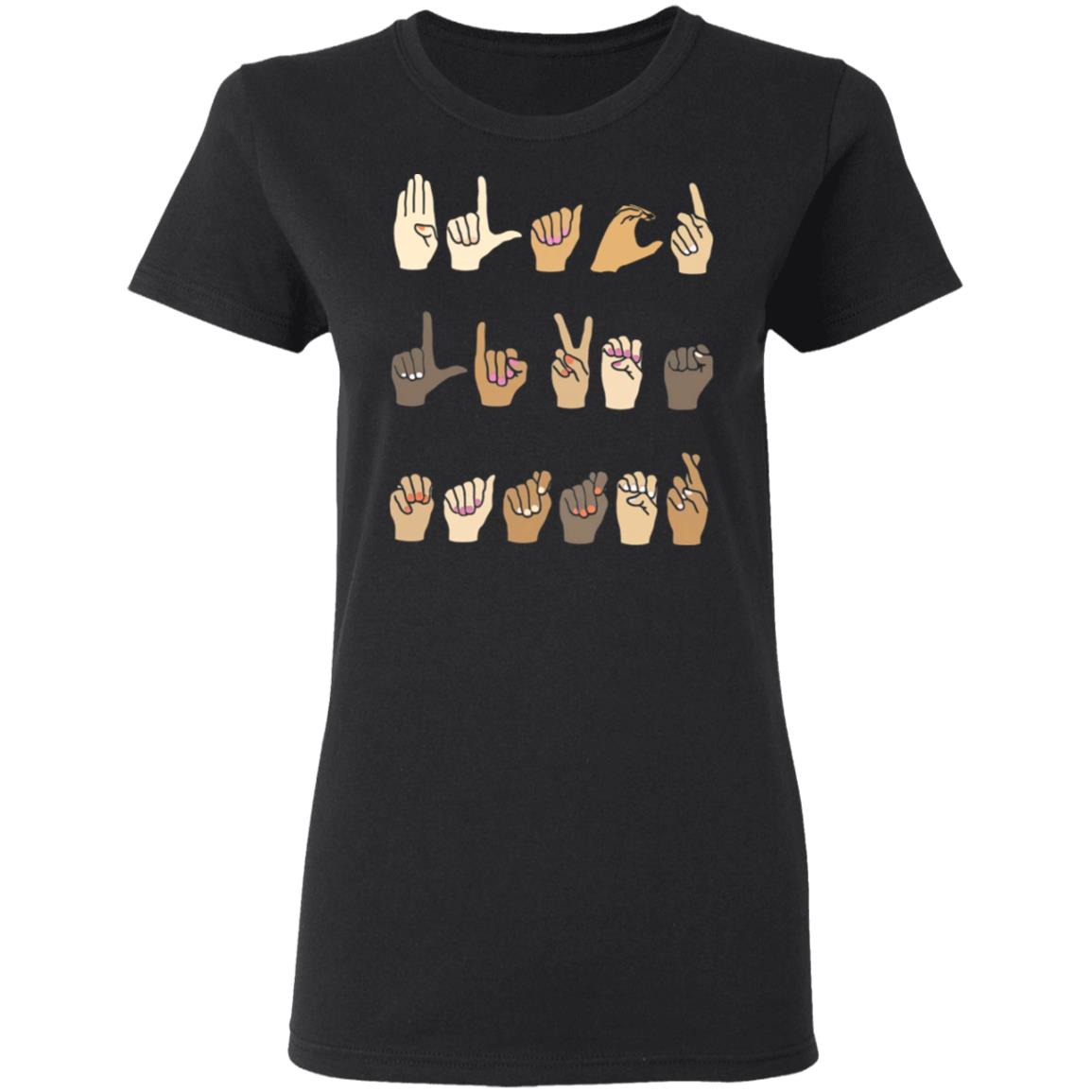Black lives matter sign language shirt, hoodie, ladies tee