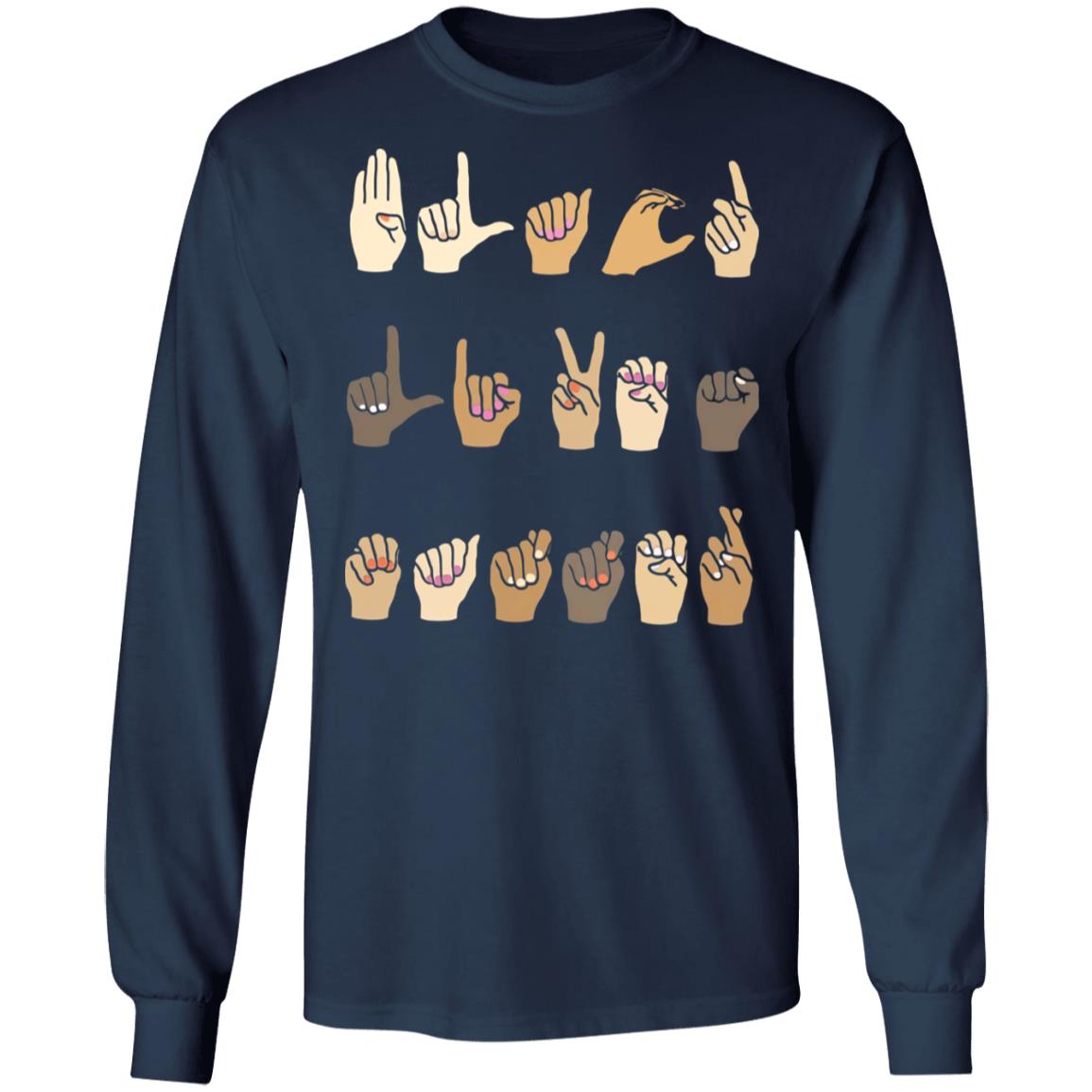 Black lives matter sign language shirt, hoodie, ladies tee