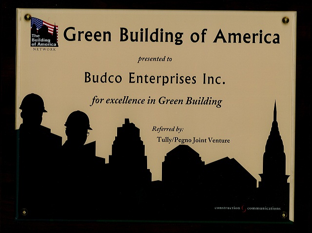 For excellence in green building.