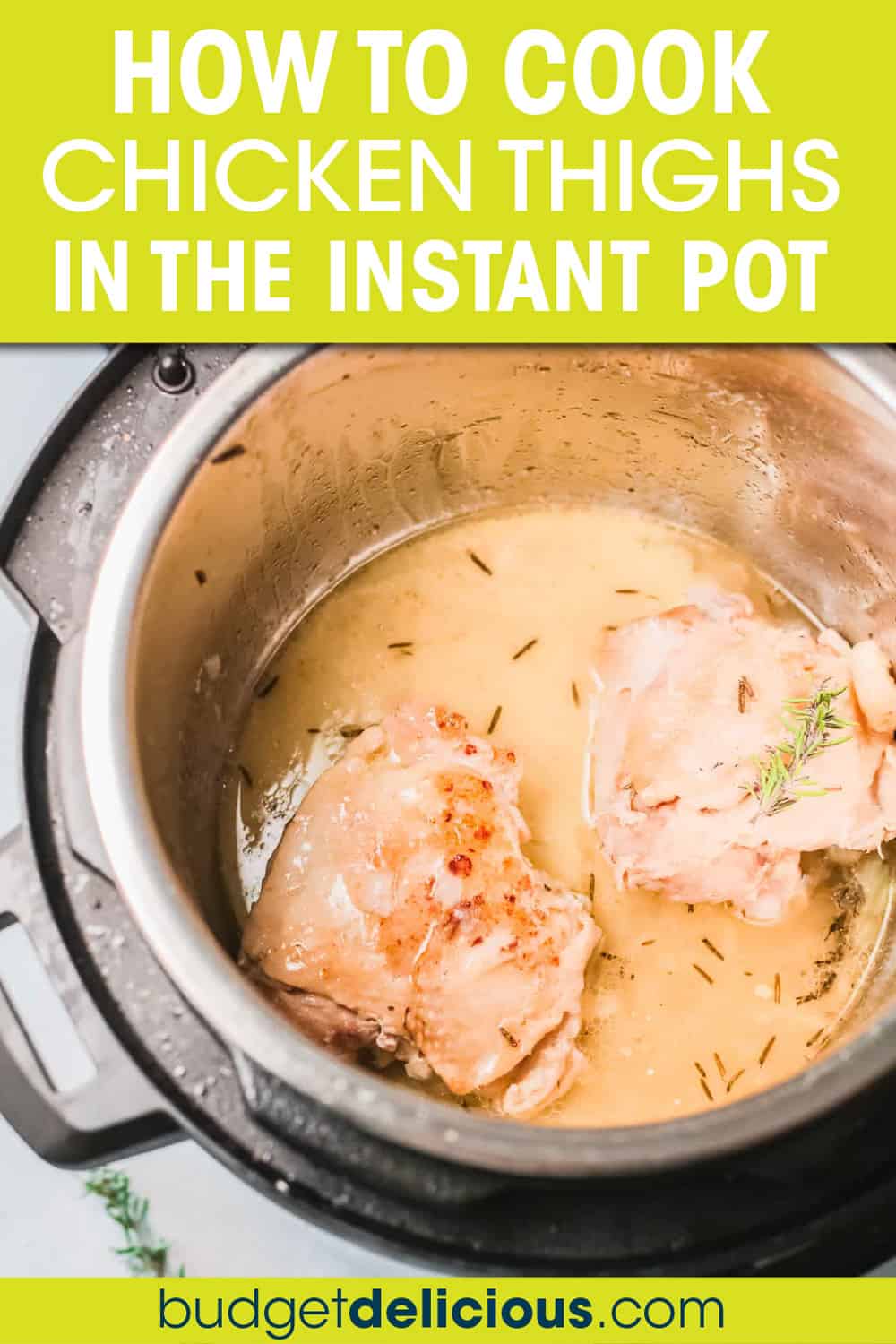 Easy Rosemary Instant Pot Chicken Thighs Budget Delicious